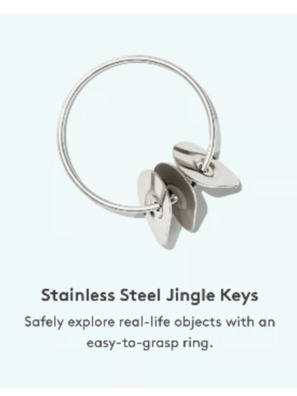 Lovevery Baby Stainless Steel Jingle Keys Developmental Montessori Explorer EUC